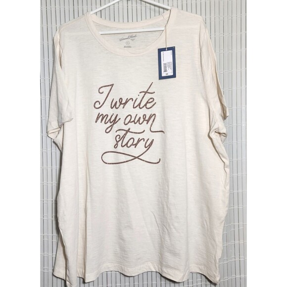 Universal Thread Casual Tshirt For Women 2X Ivory I Write My Own Story Logo - Picture 1 of 8